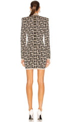 LONG SLEEVE HIGH COLLAR DRESS