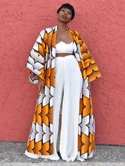 Print Split Joint Overcoat