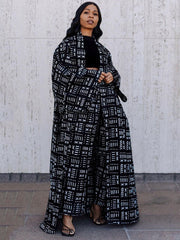 Print Split Joint Overcoat