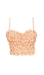 OLSC KHAKAI FLOWER CORSET TOP
