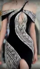 PEARL DRESS IN BLACK