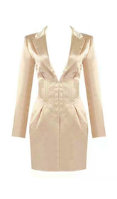 HIGH WAIST CONCELEAD IRREGULAR BLAZER DRESS