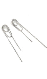 SLIVER DIAMANTE TASSELEARRINGS