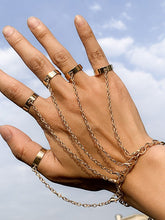 Men's Detachable Finger Ring Chain Bracelet
