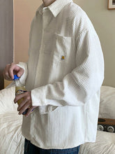 Men's Vintage Long Sleeve Corduroy Shirt