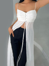 Longline Slit Halter Cami Top