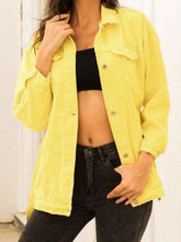 Colored Belt Denim Coat