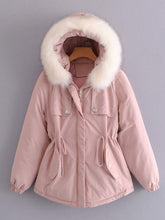 Drawstring Parka Coat