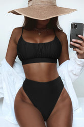 Black High Waisted Bikini Bottoms