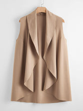 Plus Waterfall Collar Vest Coat