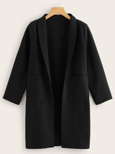 Solid Shawl Collar Dual Pocket Coat