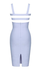 STRAPPY BANDAGE MINI DRESS IN BLUE