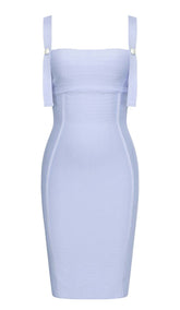 STRAPPY BANDAGE MINI DRESS IN BLUE