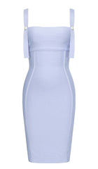 STRAPPY BANDAGE MINI DRESS IN BLUE