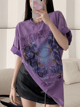 Washed Vintage Snake Graphic Short Sleeve Tee