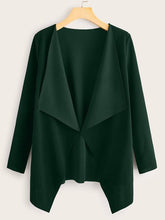 Waterfall Collar Open Front Coat
