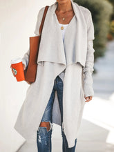 Women's Coats Casual Lapel Long Sleeve Mid-Length Cardigan Coat