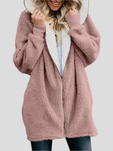 Women's Coats Hooded Zipper Cardigan Fur Coat