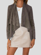 Women's Coats Lapel Solid Velvet Long Sleeve Casual Coats