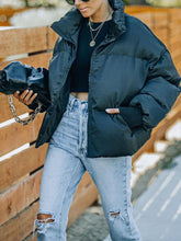 Women's Coats Loose Pocket Zipper Bread Padded Coat