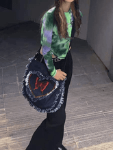 Y2k Butterfly Print Tannin Bag