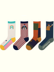 Cartoon Character Pattern Cotton Socks