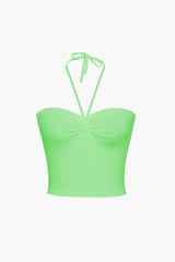 Halter Neck Ruched Cami Top
