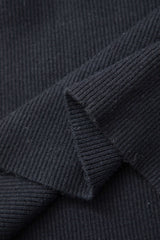Solid V-neck Knit Twist Cut Out Long Sleeve Dress