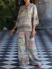 Digital Print Bell Sleeves Set