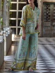 Digital Printed Trumpet Sleeves Print Cape