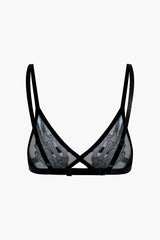 Skeleton Print Mesh Bra Top