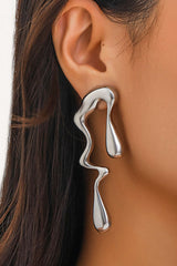 Metal Drop Asymmetrical Earrings