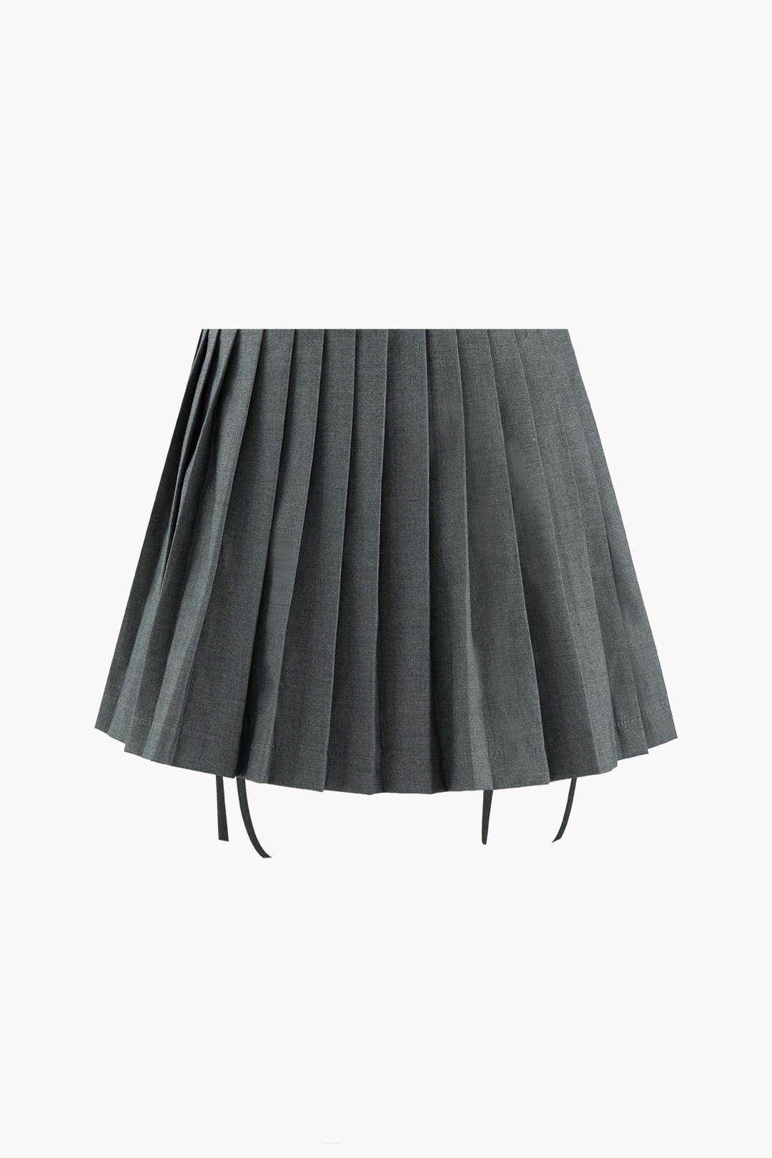 Tie Detail Pleated Mini Skirt