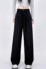 Side Stripe Tie Waist Straight Leg Pants