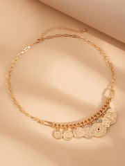 Fashionable Tassel Inlaid Rhinestone Clavicle Necklace