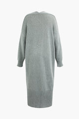 Solid Long Sleeve Knit Cardigan