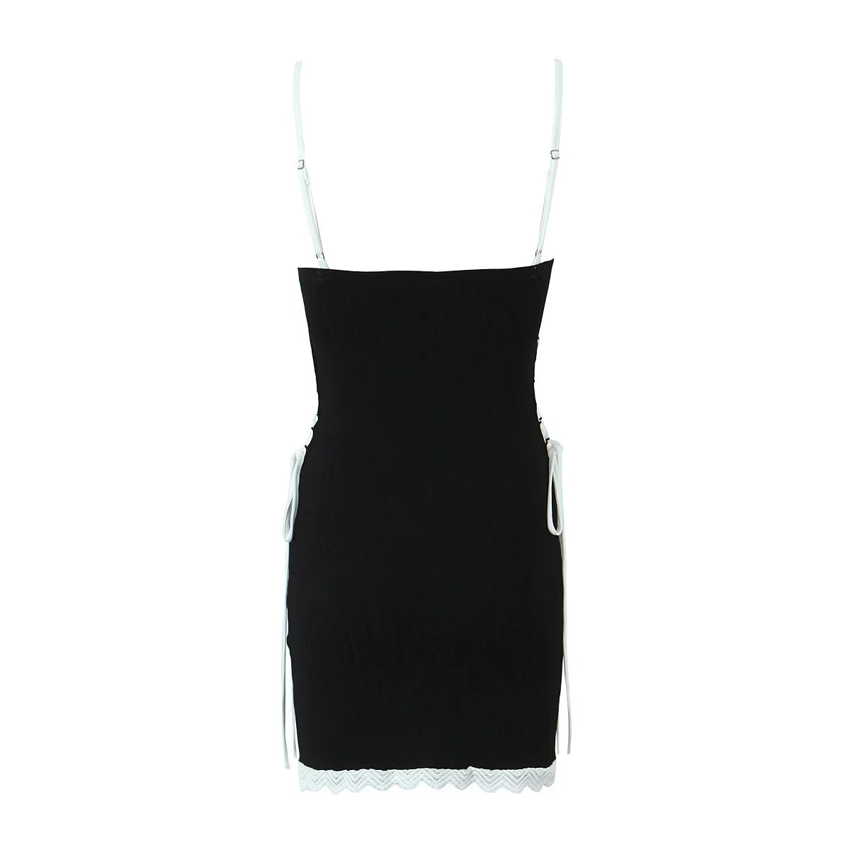 Black and White Two-Tone Laces Dress