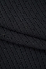 V-neck Tie Front Rib Knit Cardigan