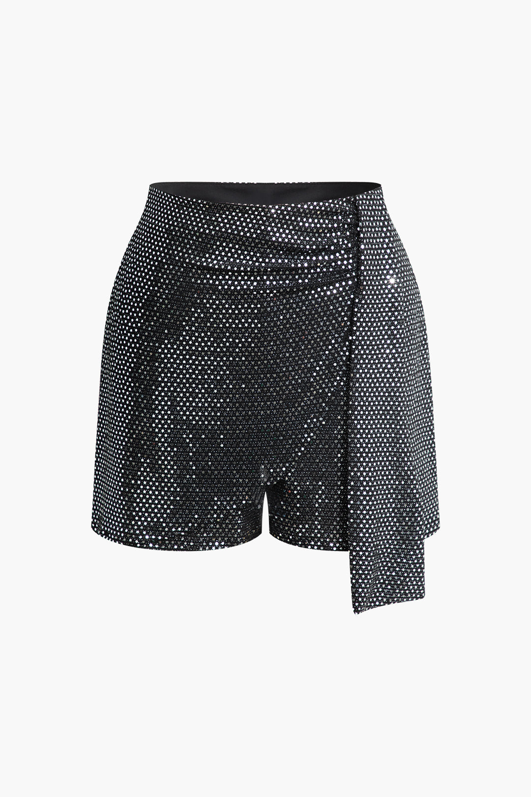 Sequin Tie Mini Skirt