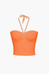 Halter Neck Ruched Cami Top