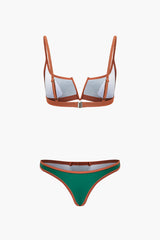 Color Block Bikini Swimsuit