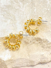 Flat Croissant Hoops Earring