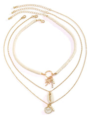 Coconut Tree Shell Element Necklace