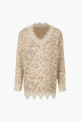 Frayed Leopard Sweater