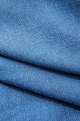 Cut Out Tie Front Denim T-shirt