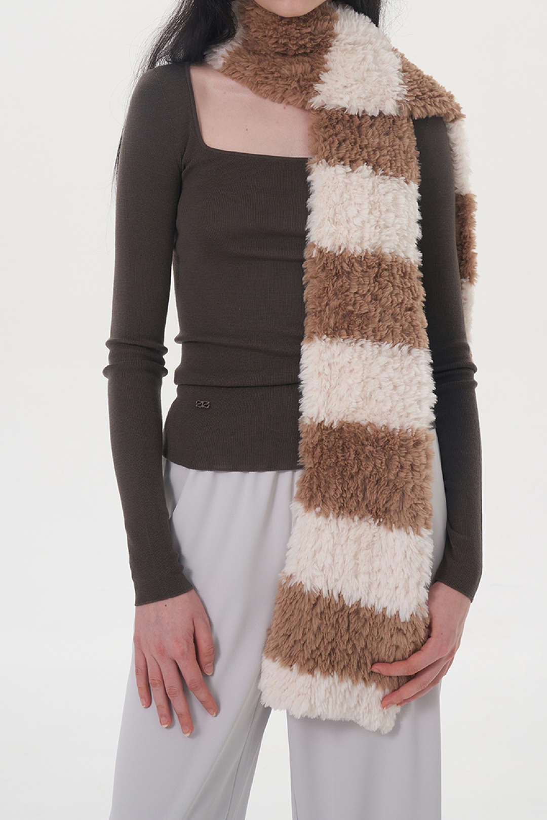 Stripe Plush Scarf