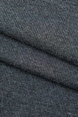 Solid Fitted Round Neck Long Sleeve Top