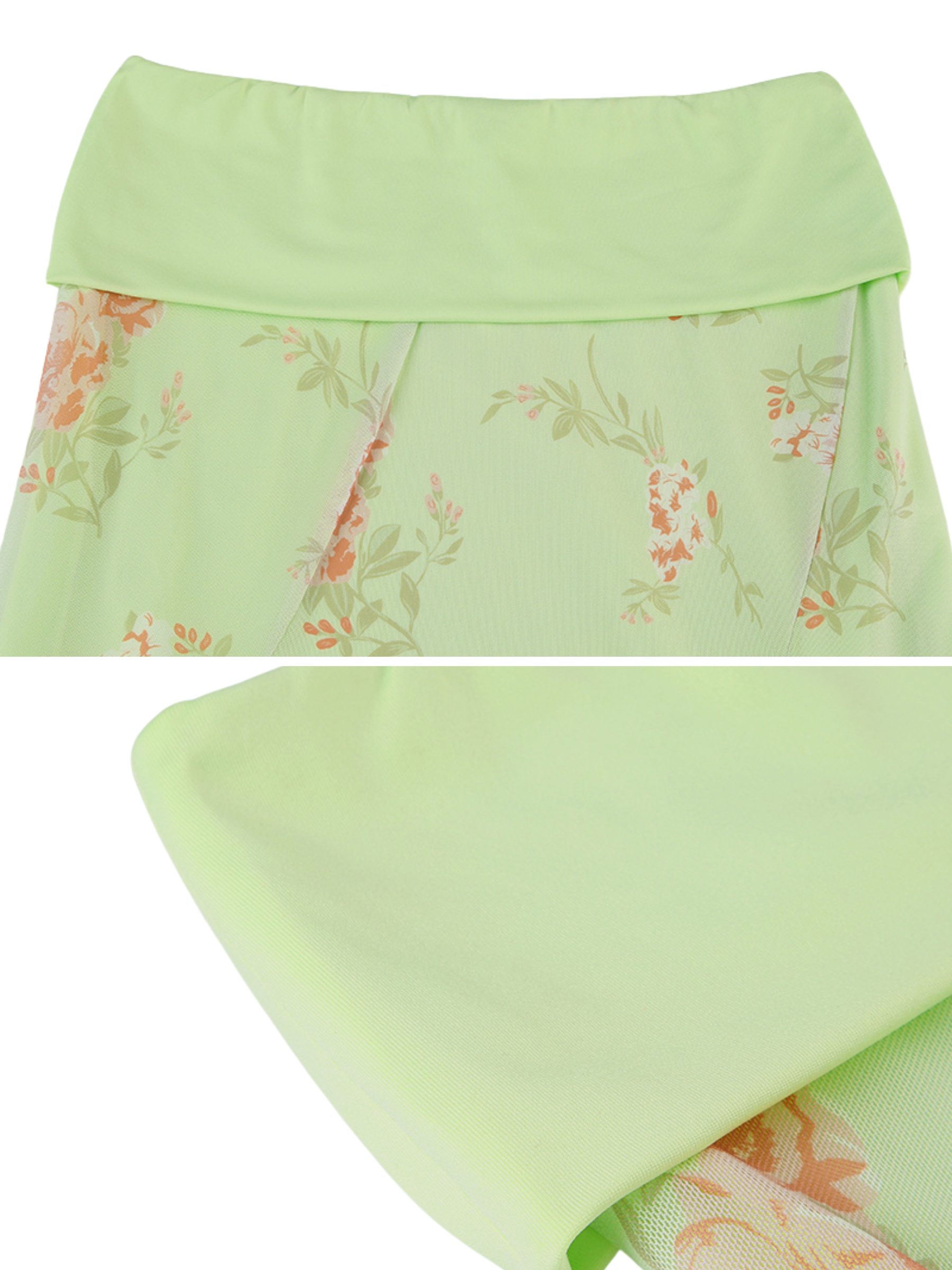 Cherly Floral Mesh Skirt