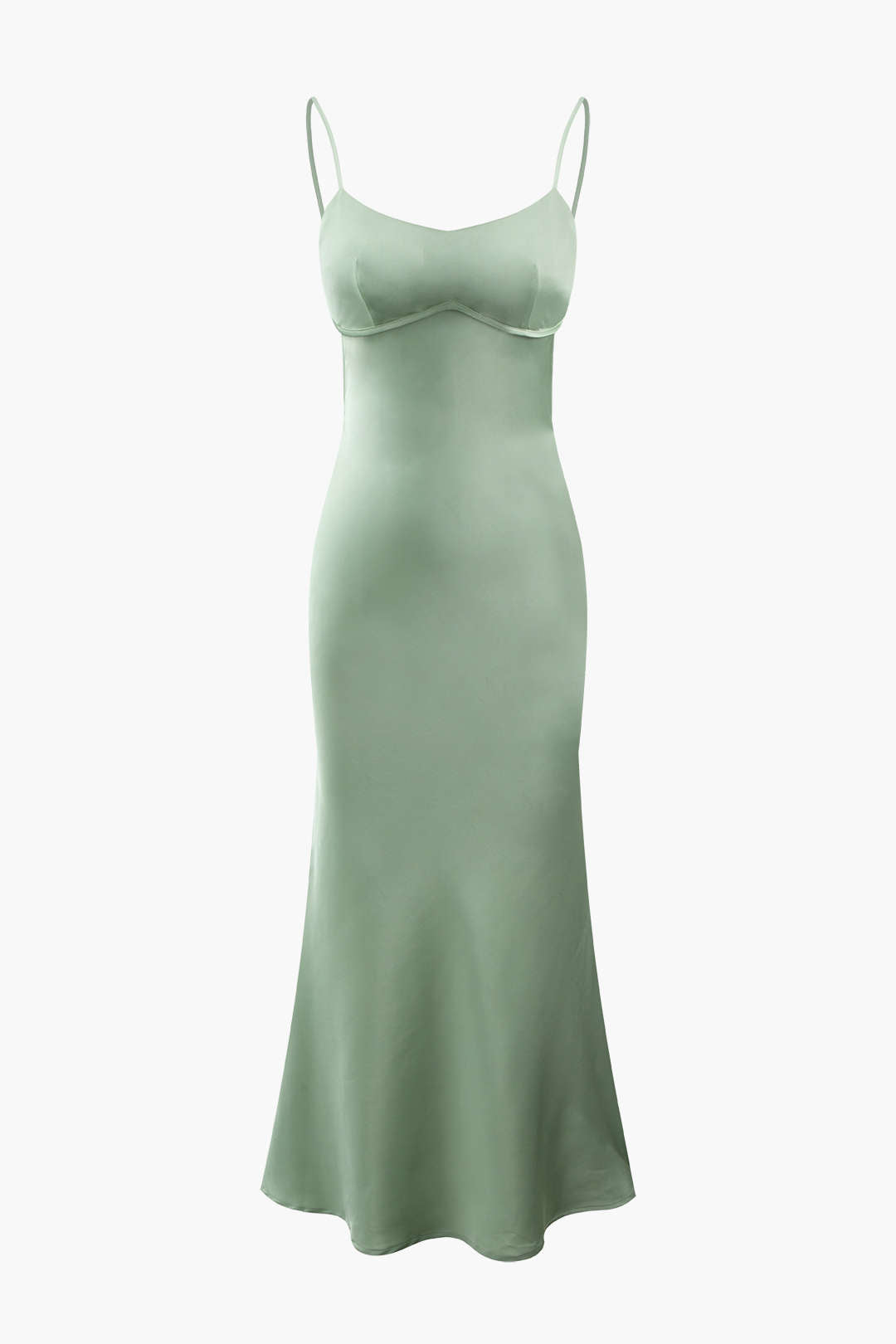 Tie Back Satin Cami Maxi Dress