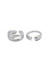 Asymmetric Cuff Rings Set